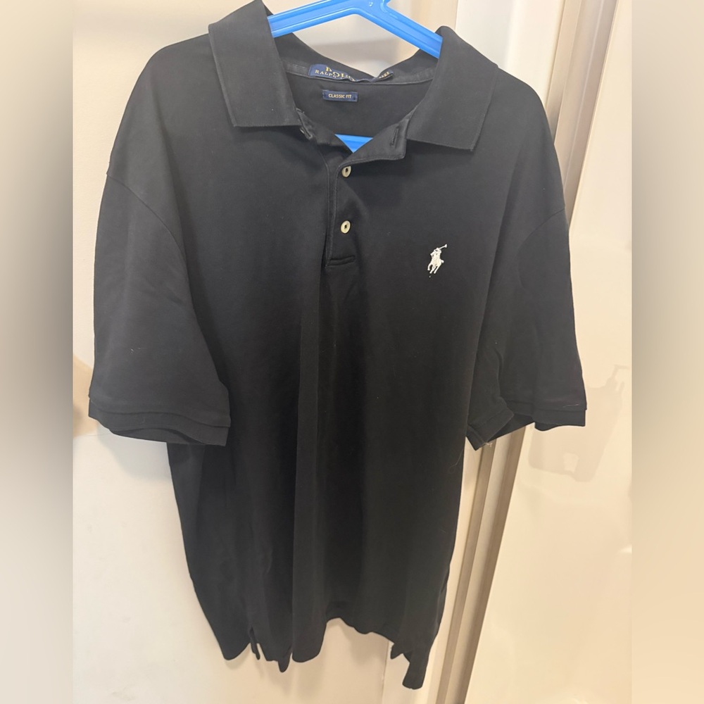 Ralph Lauren Black Polo Shirt for Men Size Medium